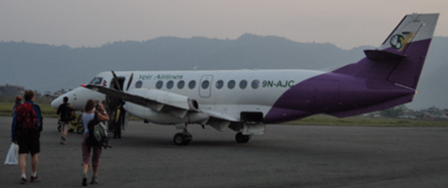 Yeti Air flight Kathmandu to Pokhara
