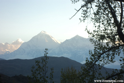 Dhaulagiri and Tukche as it appears from Muktinath