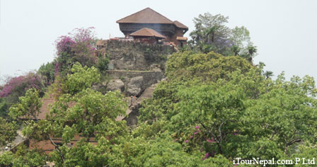 Gorkha Palace on the hillock above Gorkha Bazaar