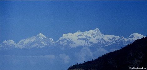 Mt Manaslu seen from Manakamana and Gorkha