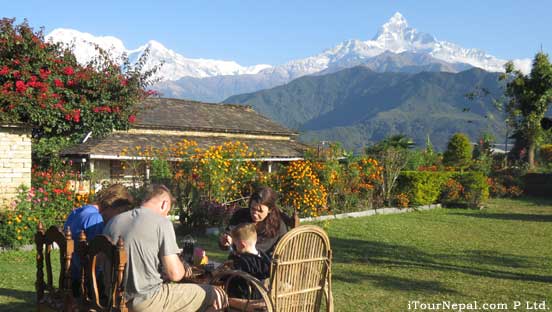 Nepal tour with short trek around Pokhara with comfortable lodge.