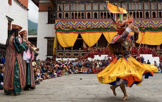 Thimphu Tshechu festival in Bhutan.