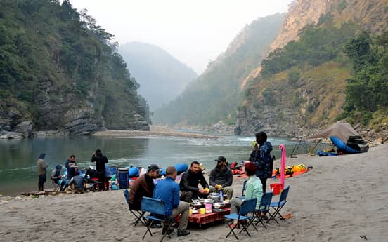 Masheer fishing trip in Seti Karnali River