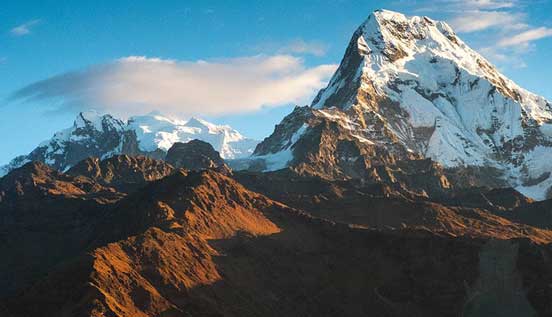 Annapurna South seen from Muldai view point Khopra ridge