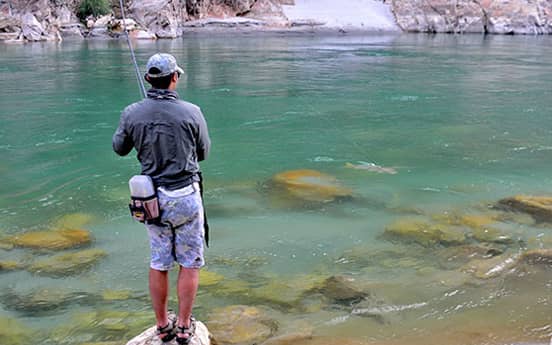 Masheer fishing in Babai River