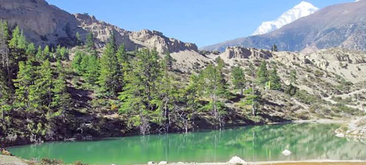 Dhumba lake in lower Mustang