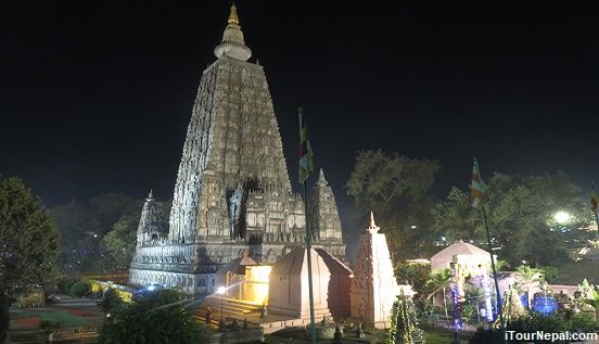 Mahabodhi temple, Bodhgaya where Buddha attained enlightenment.