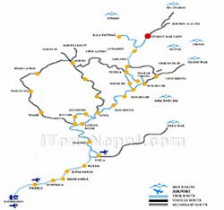 Everest base camp trek map