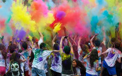 Holi the festival of colors in Kathmandu