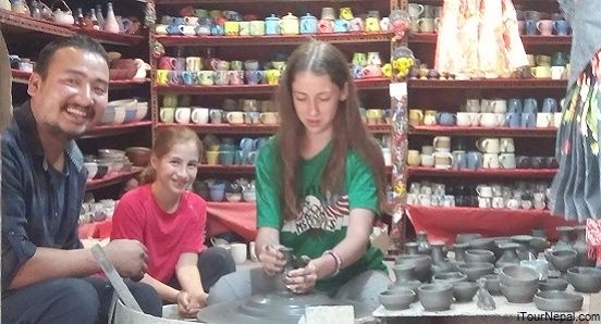 Pottery in Bhaktapur during Kathmandu day tour
