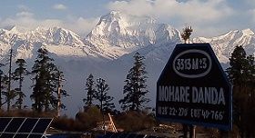 Himalayas seen from Mohare danda.