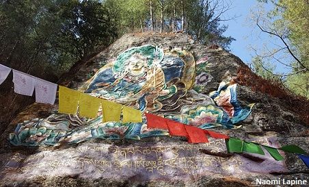 Buddhist symbolism on the way to Thimphu