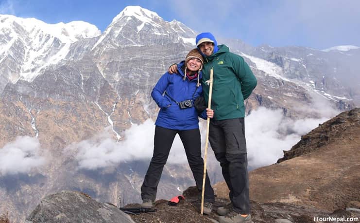 Mt Everest seen from Nepal trek in December