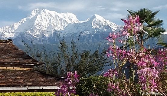 Mt Thamsherku seen during short Everest trek in winter