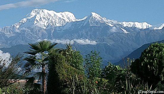 Annapurna south seen from the resort in Astam
