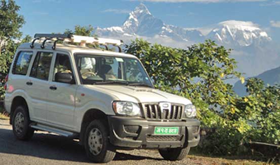 Drive to Sarangkot with Fishtail.