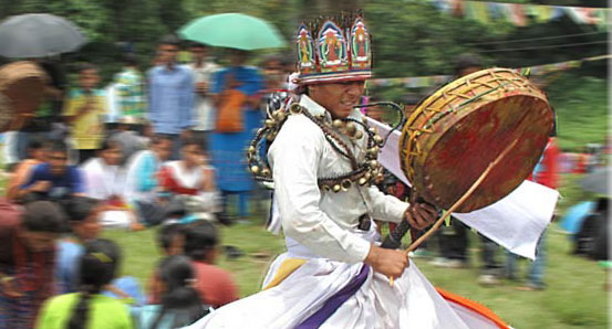 Shamanism practiced in the mountain of Nepal