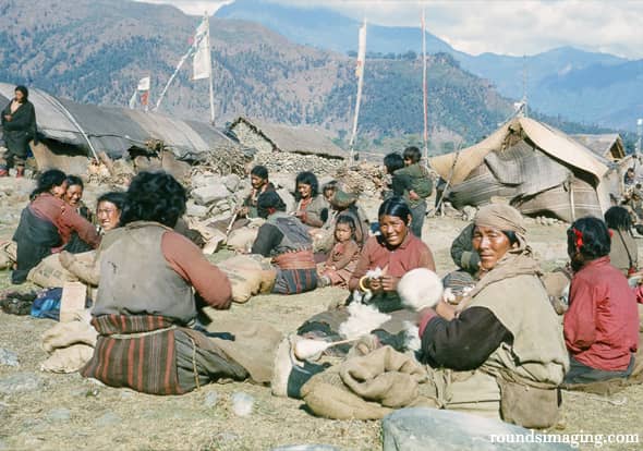 Tibetan refugee camp at Pokhara in 1965