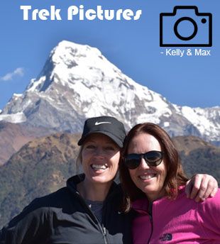 Trekkers on the way to Ghorepani in Annapurna region.