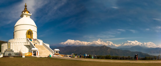 World peace pagoda in Pokhara